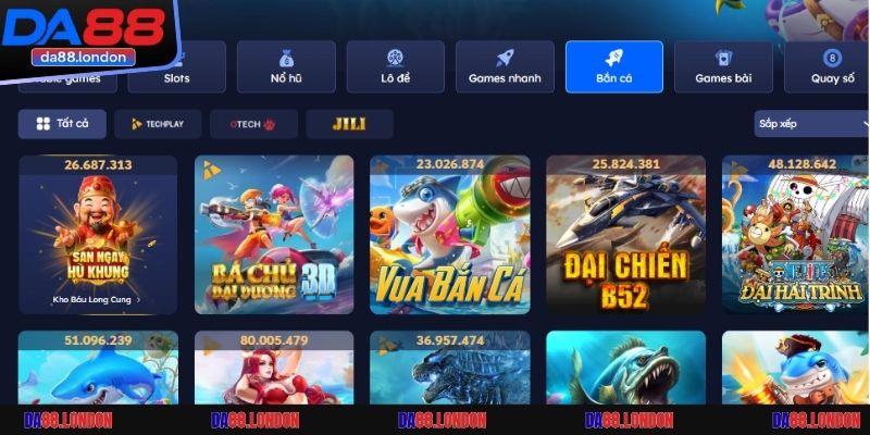 Tổng hợp những khu vực bắn cá hot tại DA88