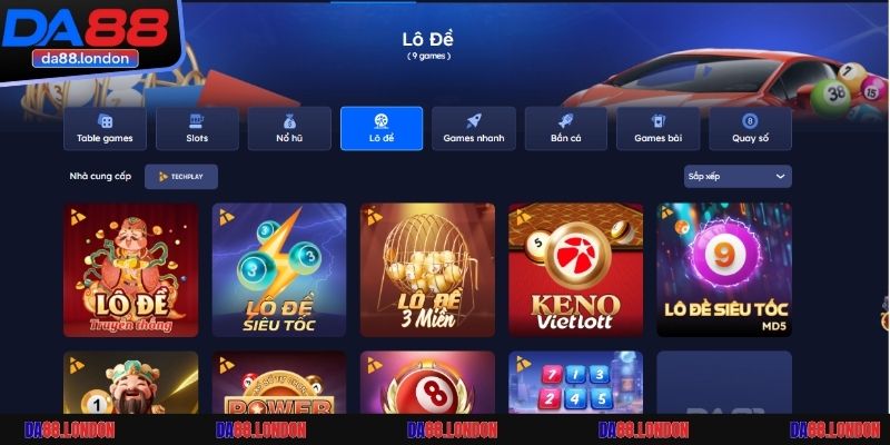 Giới thiệu sảnh xổ số Da88